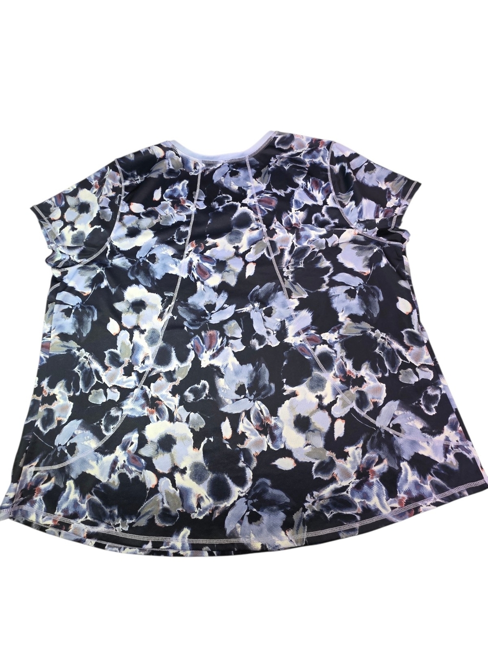 St. John's Bay Active Women’s Plus Size 2X Shirt Quick Dri Floral V-Neck Top - Picture 5 of 5